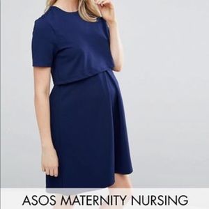 Asos Maternity and Nursing dress Navy blue